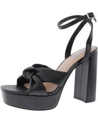 Steve Madden - Lala Buckle Faux Leather Platform Sandals - Lyst