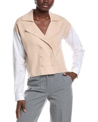 NAADAM - Naadam Mixed Media Cashmere-Blend Cardigan - Lyst