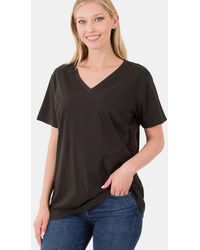 TRUEDAMES - Full Size V-Neck Short Sleeve T-Shirt - Lyst