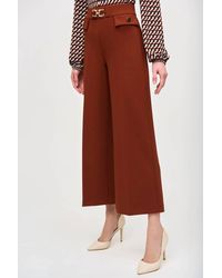 Joseph Ribkoff - Scuba Crepe Wide-Leg Pull-On Cropped Pants - Lyst