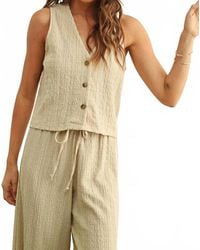 Miou Muse - Textured Waistcoat Top - Lyst