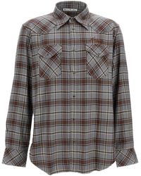 Acne Studios - Plaid Cotton Button-Down Chest Pockets Shirt - Lyst