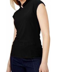FRANK LYMAN - Mirabelle Mock Neck Cap Sleeve Pullover Top - Lyst