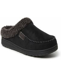 Dearfoams - Microsuede Moccasin Toe House Shoe Clog Slipper - Lyst