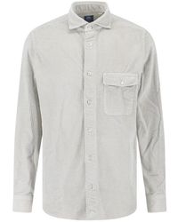 Finamore 1925 - Minimalist Shirt With Button-Down Front And Long Sleeves - Lyst