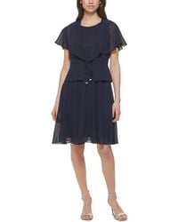 Jessica Howard - Petites Tie-front Knee Fit & Flare Dress - Lyst