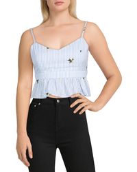 English Factory - Gingham Floral Crop Top - Lyst