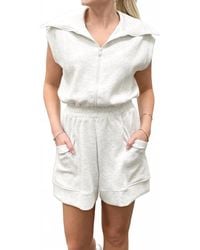 Rae Mode - Luxe Cap Sleeve Romper - Lyst