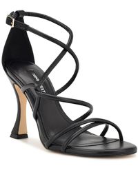Nine West - Besasy 3 Faux Leather Strappy Heels - Lyst