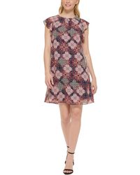 Jessica Howard - Petites Floral Ruffle Sleeve Cocktail And Party Dress - Lyst