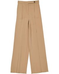 Ferragamo - Viscose Cady Tailored Trousers, Brand Size 36 Us - Lyst