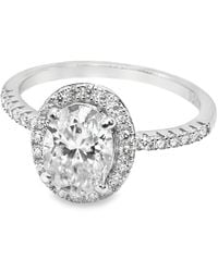 Allyanna Gifts - Oval Moissanite With Halo Ring - Lyst