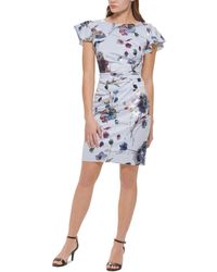 Jessica Howard - Petites Floral Print Polyester Cocktail And Party Dress - Lyst