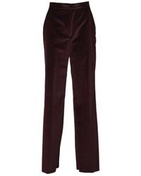 Tagliatore - Straight-Leg Trousers With High Waist And Subtle Sheen - Lyst