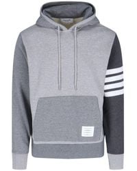 Thom Browne - Loopback 4-Bar Hoodie Sweatshirt - Lyst