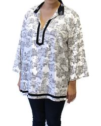 COLORS BY CARIBE - Contrast Trim Top -Plus - Lyst