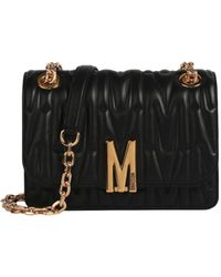 Moschino - Quilted M Leather Shoulder Bag - Lyst