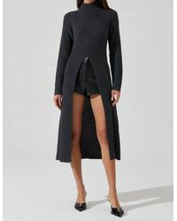 Astr - Estilo Mock Neck Slit Sweater - Lyst