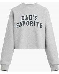 FAVORITE DAUGHTER - Dad's Favorite Cropped Crewneck Sweatshirt - Lyst