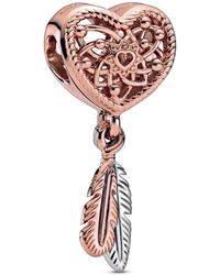 PANDORA - Openwork Heart Dreamcatcher Charm - Lyst