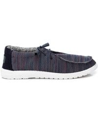 Xti - Canvas Lace-Up Loafers - Lyst