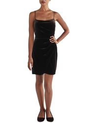 Betsy & Adam - Velvet Ruched Cocktail And Party Dress - Lyst