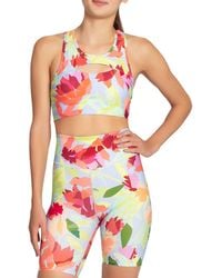 Nicole Miller - Cut Out Racerback Sports Bra - Lyst