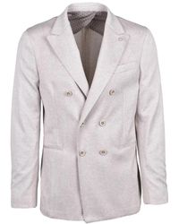 Barbati - Viscose Polyester Elastane Double-Breasted Jacket - Lyst
