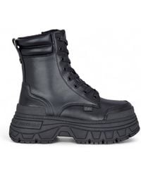Buffalo - Chunky Platform Lace Up Mid High Combat Boots - Lyst