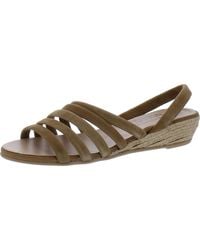 Eric Michael - Suede Slingback Wedge Sandals - Lyst