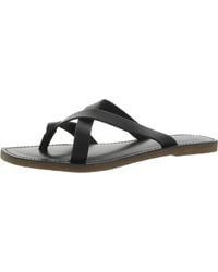 Madewell - Boardwalk Leather Thong Slide Sandals - Lyst