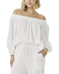 Splendid - Gauze Off Shoulder Top - Lyst