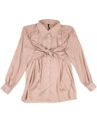 Unravel Project - Silk Striped Knotted Button Down Shirt - Lyst
