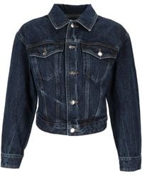 Agolde - Cropped Denim Trucker Jacket With Contemporary Silhouette - Lyst