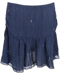 Isabel Marant - Etoile Stripe Mini Ruffled Skirt - Lyst
