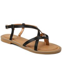 Xoxo - Maury Faux Leather Strappy Flat Sandals - Lyst