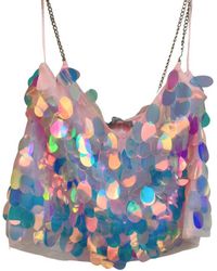 Blue B - Iridescent Sequin Crop Top - Lyst