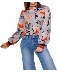 Thml - Abstract Floral Knit Sweater - Lyst