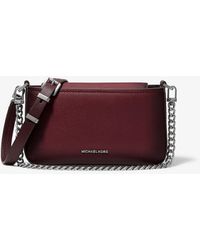 Michael Kors - Mk Bryant Small Burnished Leather Convertible Crossbody Bag - Lyst