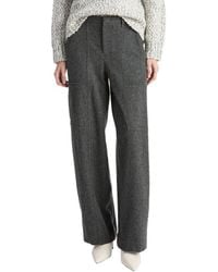 Vince - Mid-Rise Brushed Herringbone Flannel Utility Wool-Blend Pant - Lyst