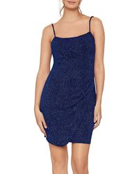 Betsy & Adam - Metallic Mini Cocktail And Party Dress - Lyst