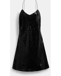 COACH - Sequin Short Cami Dress - Lyst