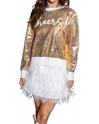 Queen Of Sparkles - Sequin Cheers Sweater - Lyst