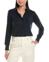Elie by Elie Tahari - 1/2-Placket Collared Top - Lyst