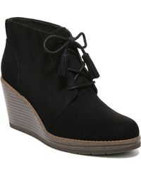 Dr. Scholls - One Love Faux Suede Round Toe Wedge Boots - Lyst