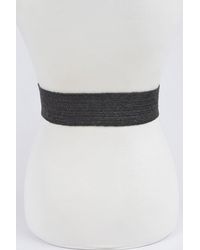 Fashnzfab - Metal Oo Buckle Plus Size Stretch Straw Belt - Lyst