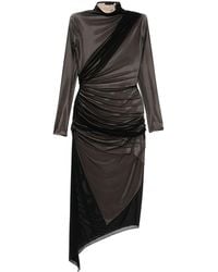 Mugler - Asymmetrical Hem Midi Dress - Lyst