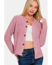 TRUEDAMES - Button Down Long Sleeve Sweater Cardigan - Lyst