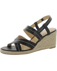 Jack Rogers - Polly Mid Faux Leather Slingback Wedge Sandals - Lyst