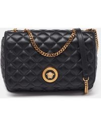 Versace - Quilted Leather Medusa Chain Shoulder Bag - Lyst